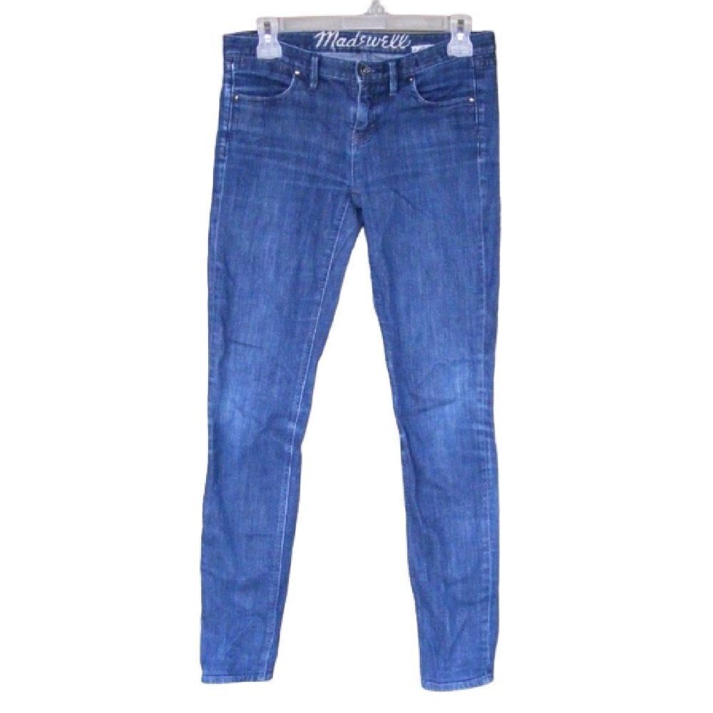 MADEWELL '37 Jeans, 26, Dark Wash, Skinny, Zipper, Pockets, Cotton blend